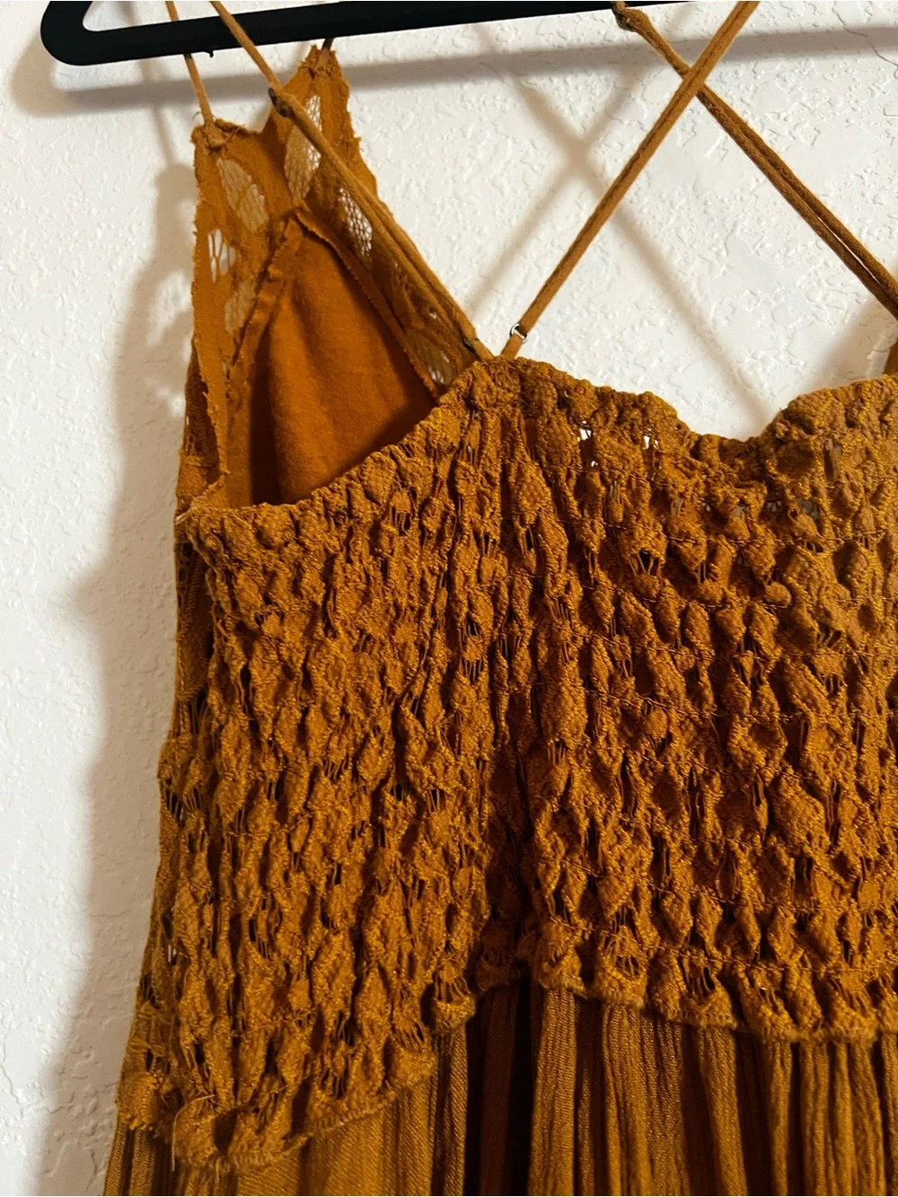 Free People Mustard Adella Dress (L)
